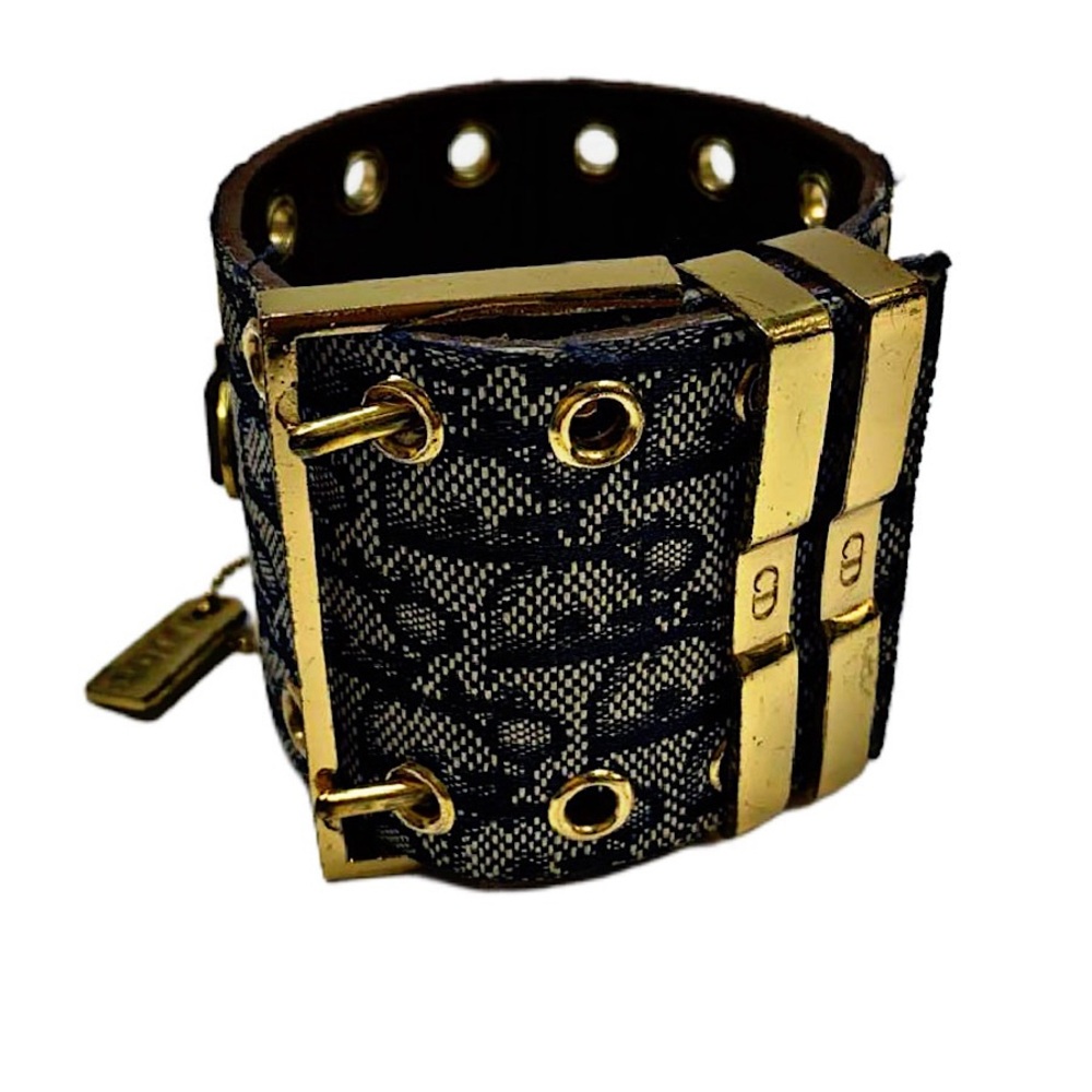 Authentic Christian Dior Rare Galliano Trotter CD Cuff Bracelet